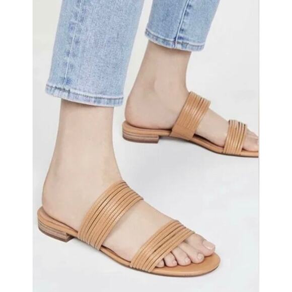 Madewell The Meg Leather Slide Sandals in Desert Camel - Picture 1 of 10